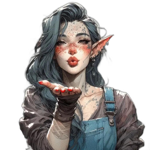face, staff, dragon, fantasy art transparent PNG cut-out