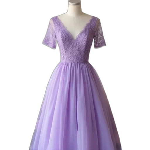 dress, pastel, pretty, lavender transparent PNG cut-out