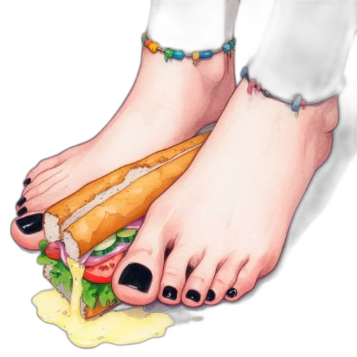 food, shoes, jewelry, watercolor transparent PNG cut-out