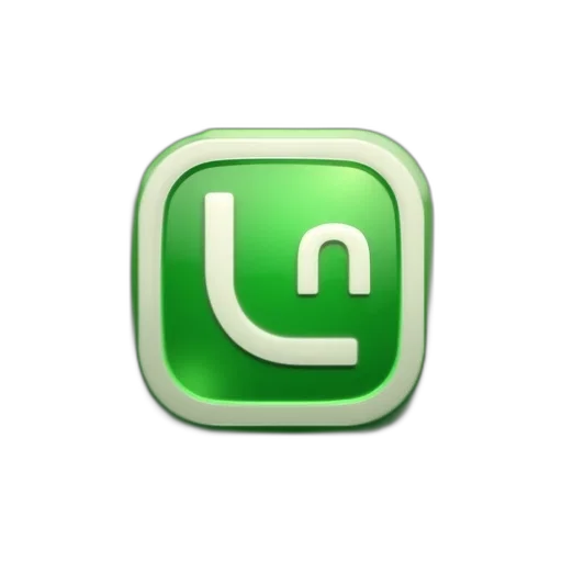3d render, green, linux, mint transparent PNG cut-out