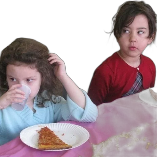 food, pastel, two, girls transparent PNG cut-out