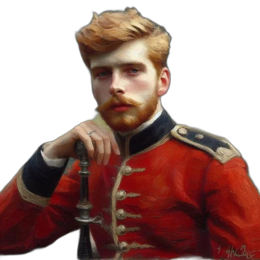 staff, face, crown, jacket transparent PNG cut-out
