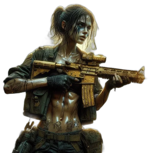 weapon, concept art, fantasy art, comic book art transparent PNG cut-out