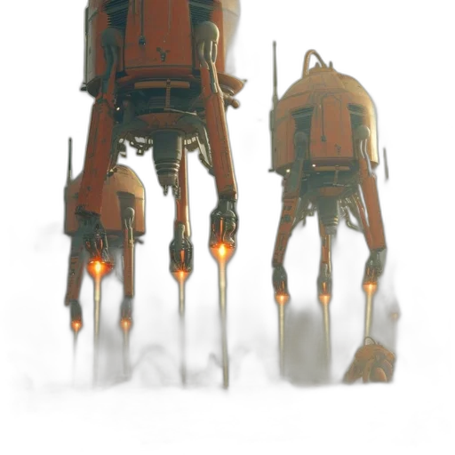 robot, weapon, creature, staff transparent PNG cut-out