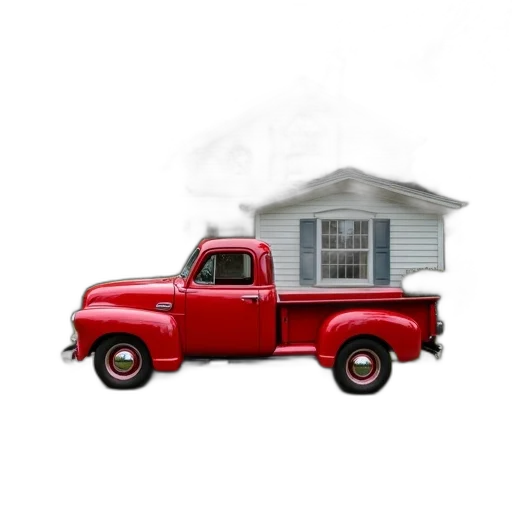 car, furniture, building, 3d render transparent PNG cut-out