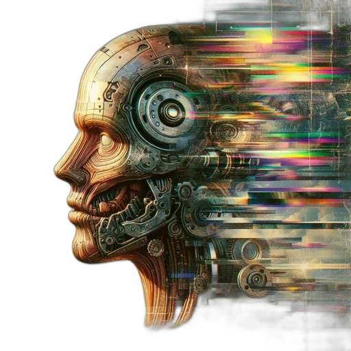 robot, face, cyberpunk, concept art transparent PNG cut-out