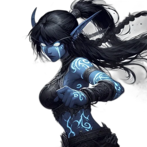 fantasy art, concept art, cyberpunk, comic book art transparent PNG cut-out