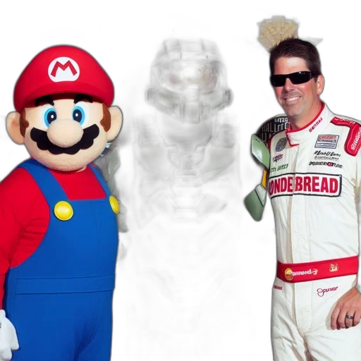 three, characters, stand, together transparent PNG cut-out