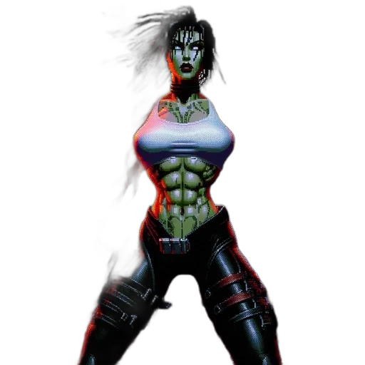 comic book art, concept art, cyberpunk, fantasy art transparent PNG cut-out