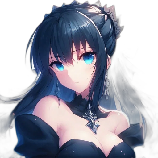 dress, crown, staff, face transparent PNG cut-out