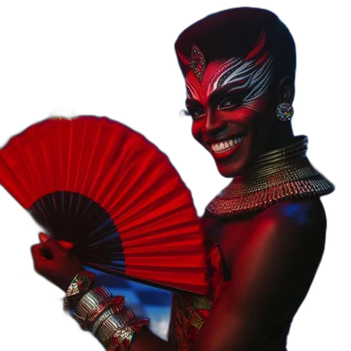 mask, umbrella, staff, robot transparent PNG cut-out