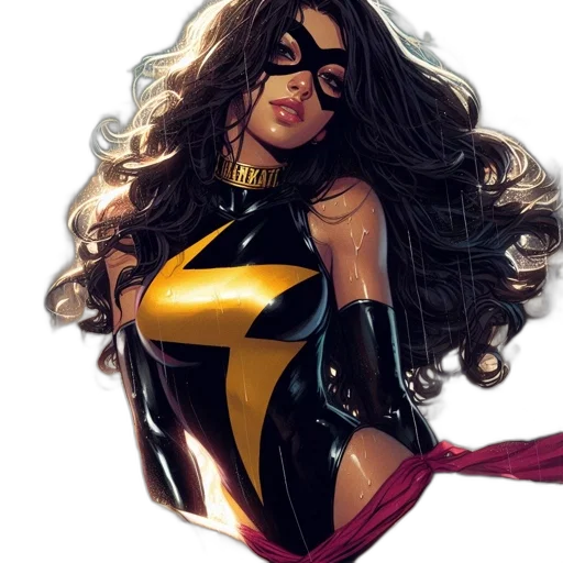 comic book art, concept art, woman, portrayed transparent PNG cut-out