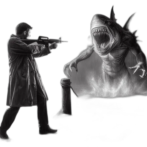 creature, animal, weapon, staff transparent PNG cut-out