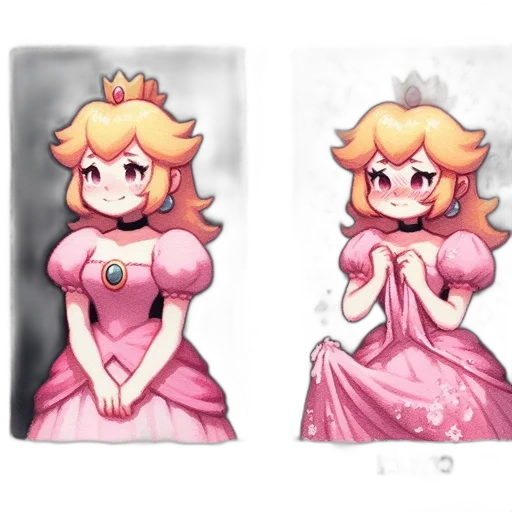 dress, crown, pixel art, concept art transparent PNG cut-out