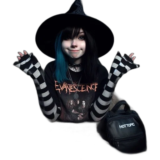 hat, jacket, creature, staff transparent PNG cut-out