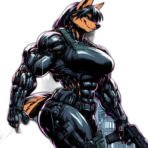 robot, animal, comic book art, concept art transparent PNG cut-out