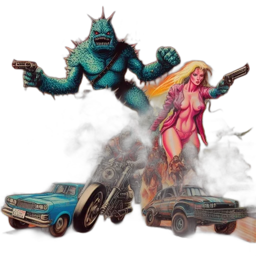 concept art, comic book art, fantasy art, outer space transparent PNG cut-out