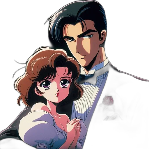 vaporwave, anime, concept art, cartoon transparent PNG cut-out