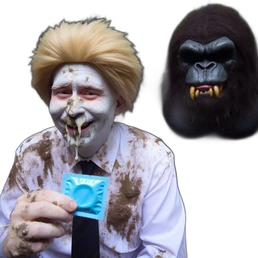 mask, creature, man, wearing transparent PNG cut-out