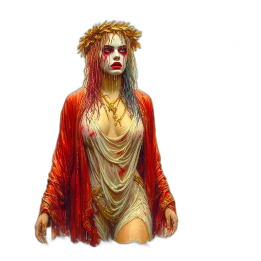 dress, creature, mask, jewelry transparent PNG cut-out