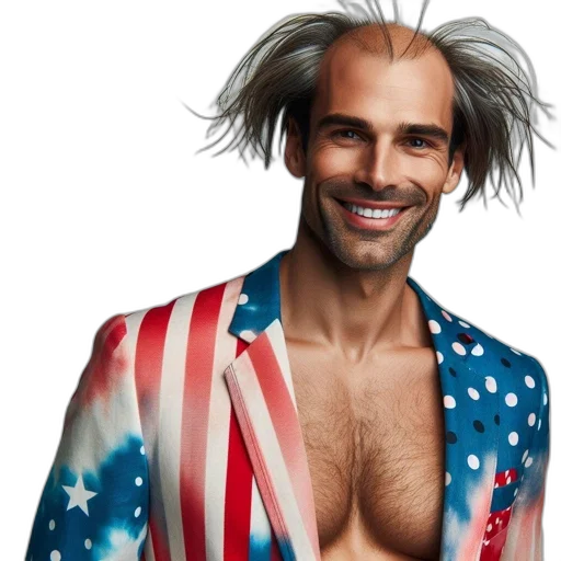 hair, jacket, photorealistic, man transparent PNG cut-out