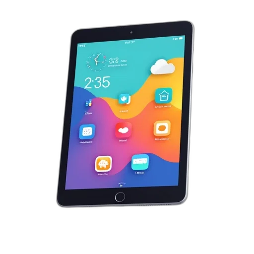 tablet, colorful, app, interface transparent PNG cut-out