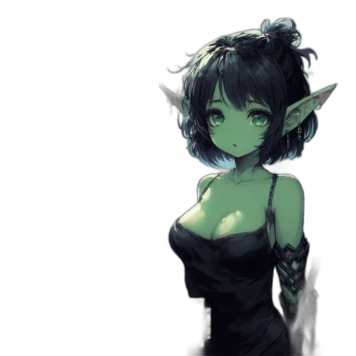 dress, staff, mask, creature transparent PNG cut-out