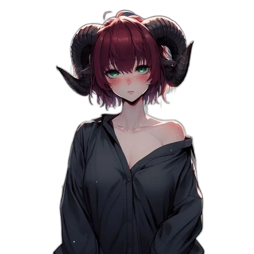 dress, jacket, creature, staff transparent PNG cut-out