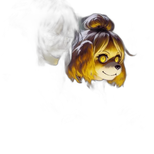 mask, hair, staff, animal transparent PNG cut-out