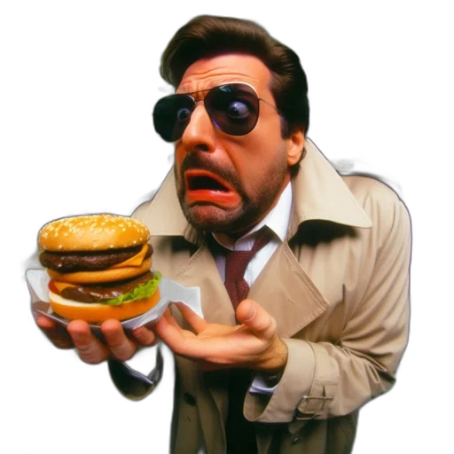 food, face, jacket, staff transparent PNG cut-out