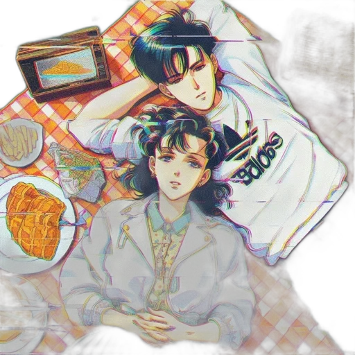 food, jacket, vaporwave, anime transparent PNG cut-out