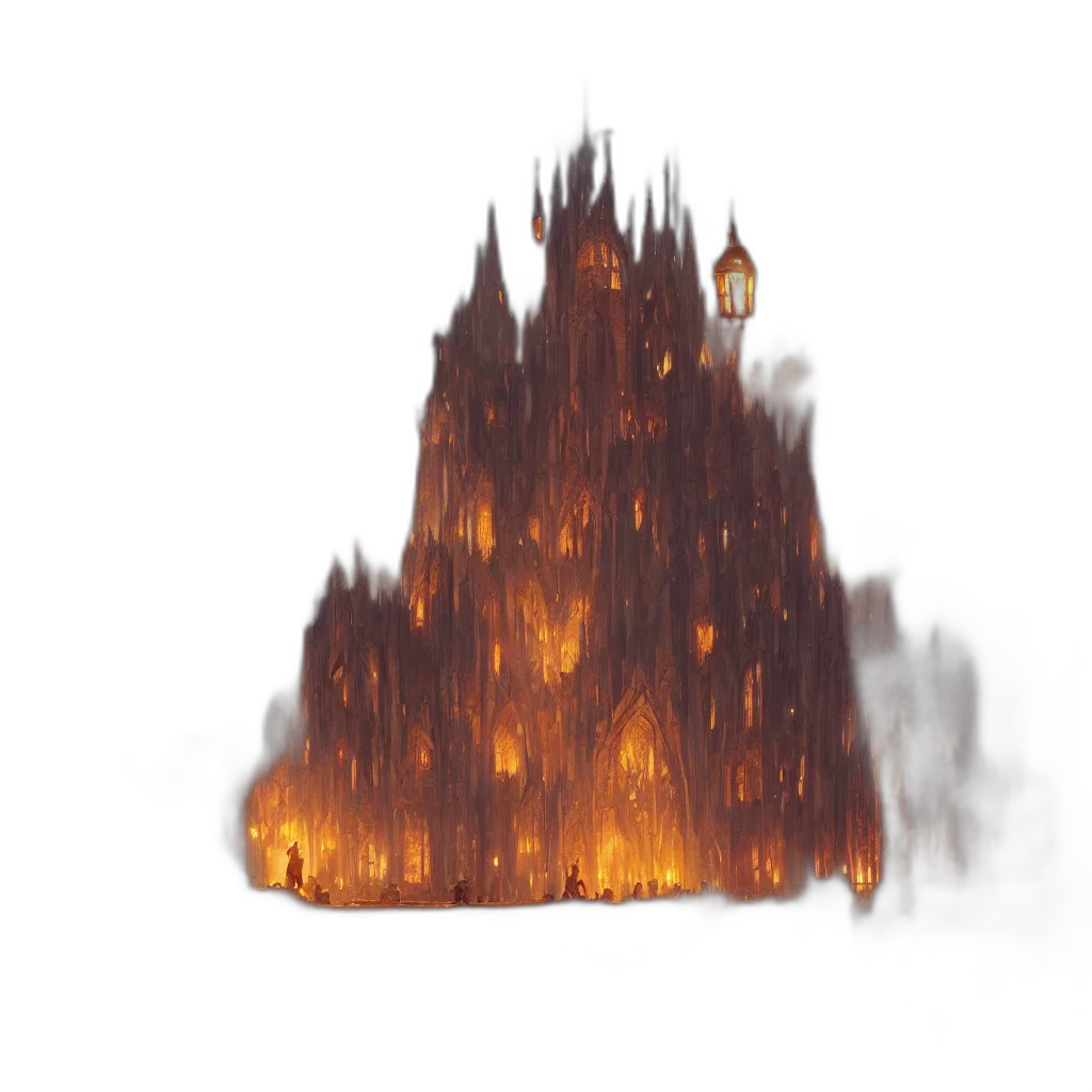 crown, building, dragon, concept art transparent PNG cut-out