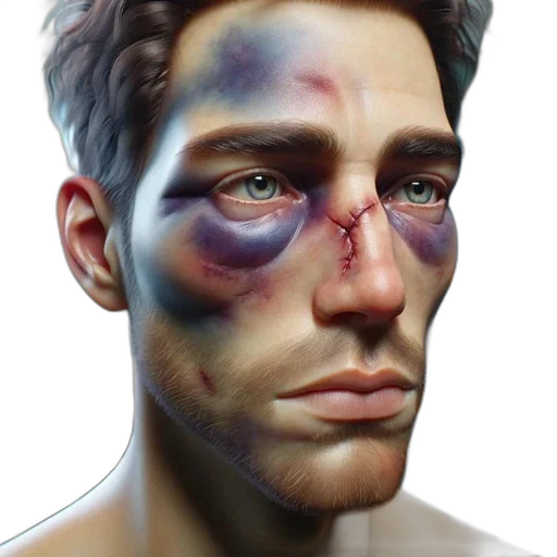 face, concept art, photorealistic, cyberpunk transparent PNG cut-out