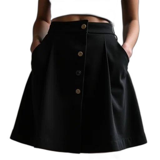 dress, jacket, 3d render, dark transparent PNG cut-out
