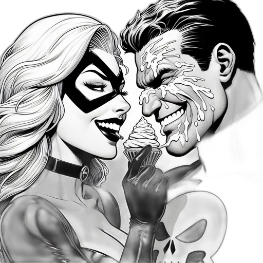 mask, comic book art, cartoon, concept art transparent PNG cut-out