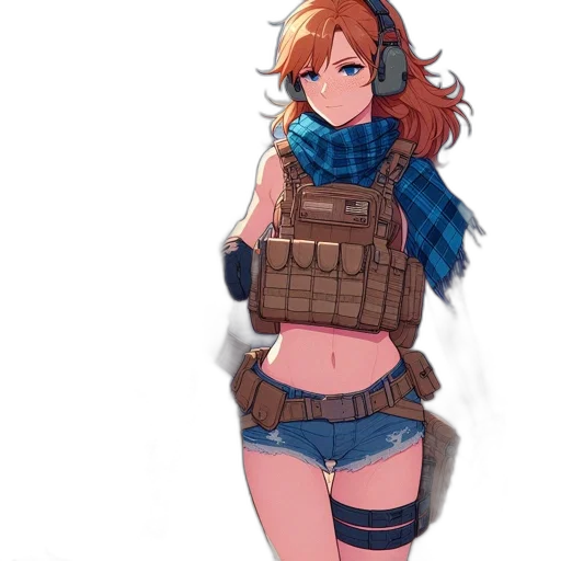 weapon, jacket, dress, concept art transparent PNG cut-out