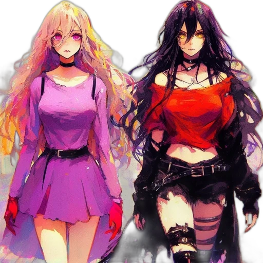 anime, concept art, fantasy art, pixel art transparent PNG cut-out