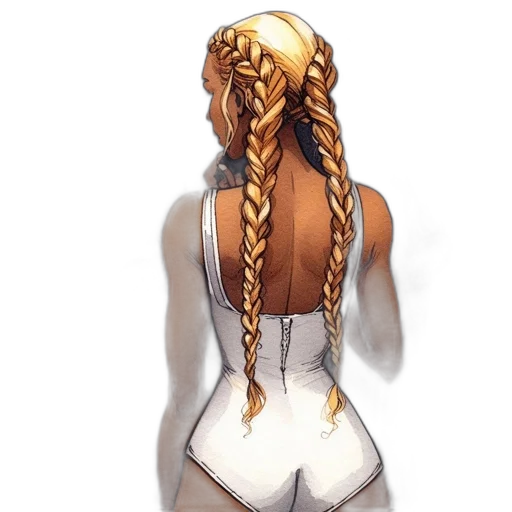 hair, dress, staff, crown transparent PNG cut-out