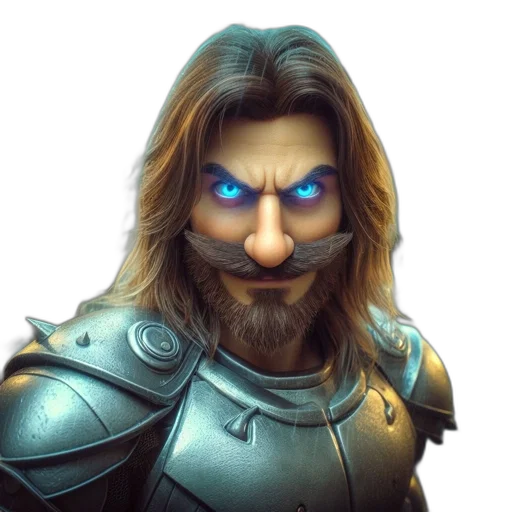 face, fantasy art, concept art, 3d render transparent PNG cut-out