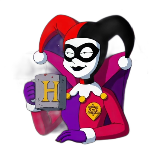 cartoon, comic book art, concept art, harley transparent PNG cut-out