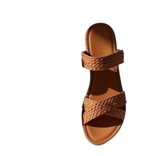 shoes, 3d render, earth tones, braided transparent PNG cut-out