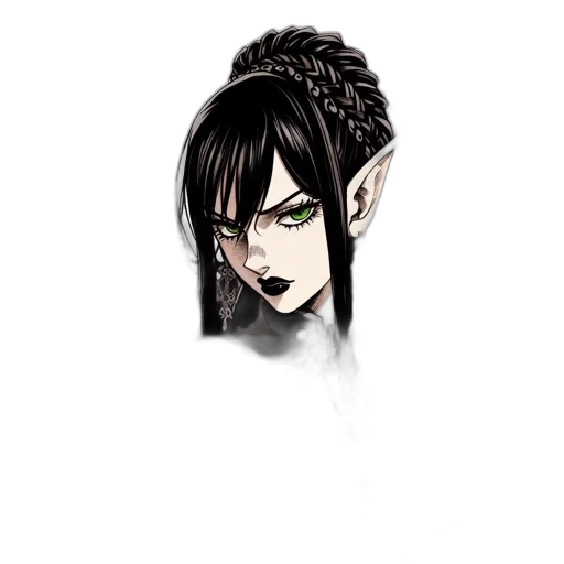 staff, jewelry, hair, face transparent PNG cut-out