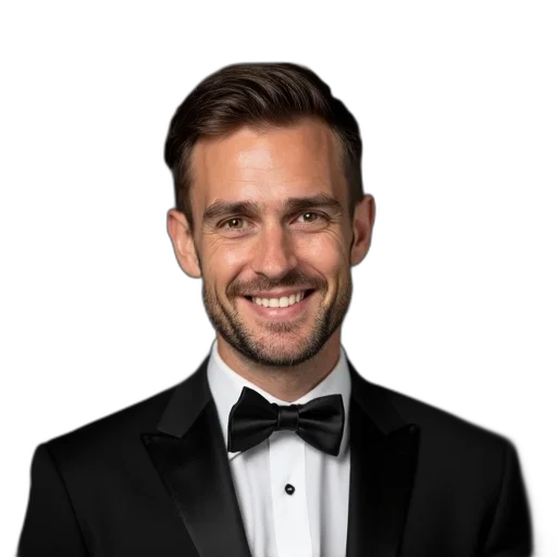 staff, jacket, face, hair transparent PNG cut-out