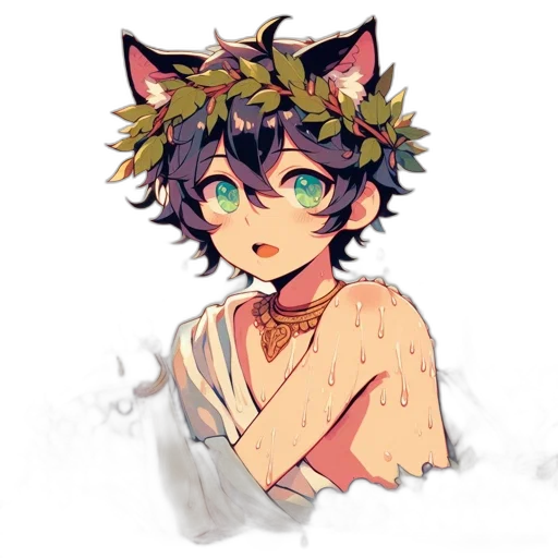 creature, flower, staff, crown transparent PNG cut-out