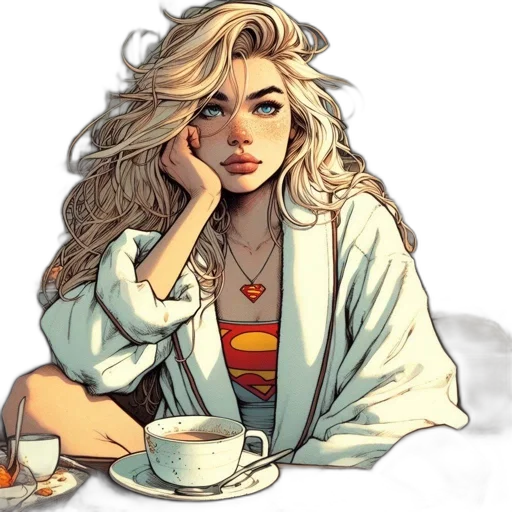 comic book art, concept art, cartoon, pixel art transparent PNG cut-out
