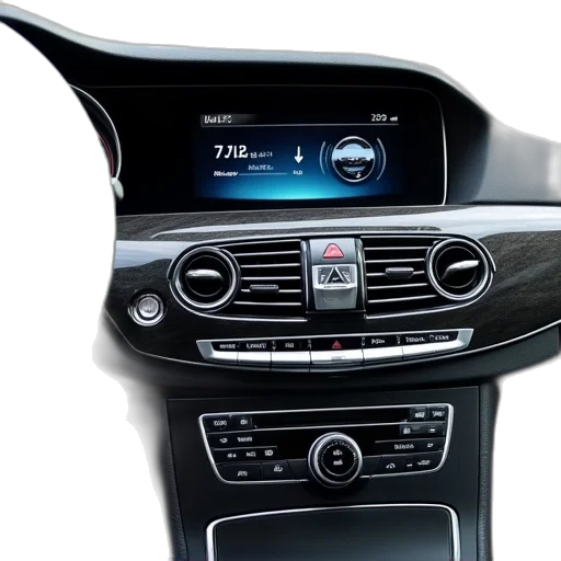 car, mercedes, universal, stereo transparent PNG cut-out