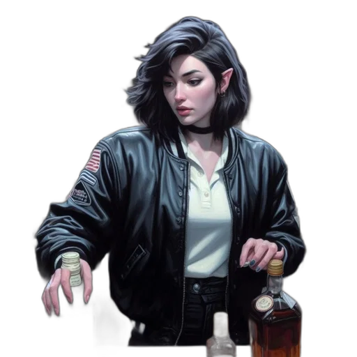 jacket, face, weapon, bottle transparent PNG cut-out