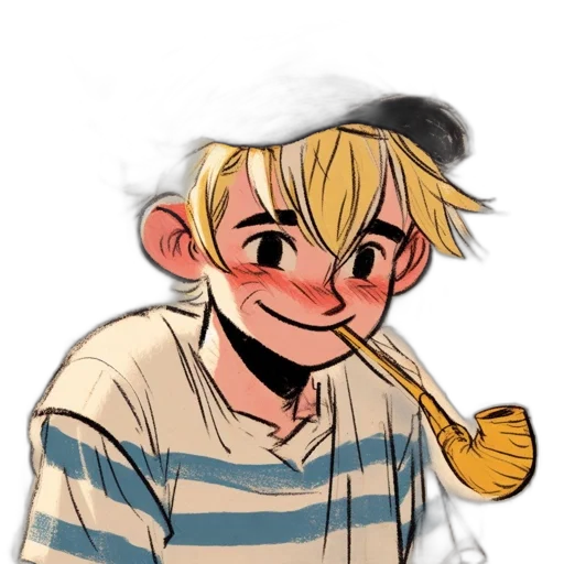 staff, creature, hat, watercolor transparent PNG cut-out