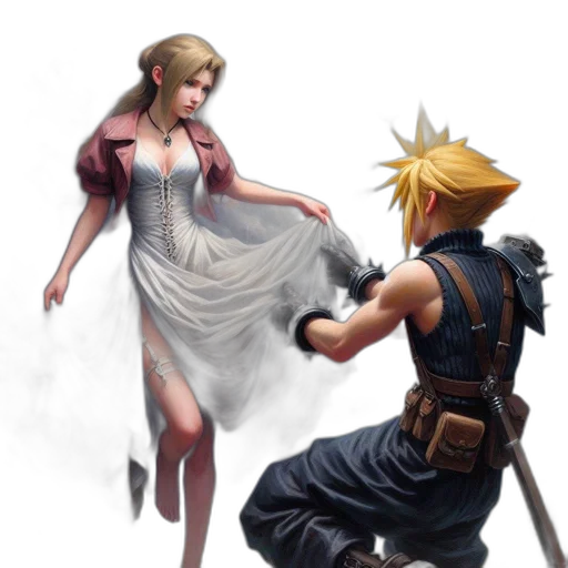 dress, sword, weapon, concept art transparent PNG cut-out