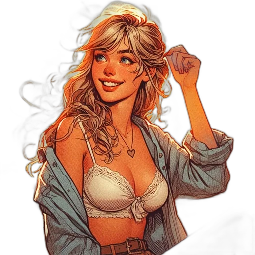 dress, comic book art, fantasy art, concept art transparent PNG cut-out
